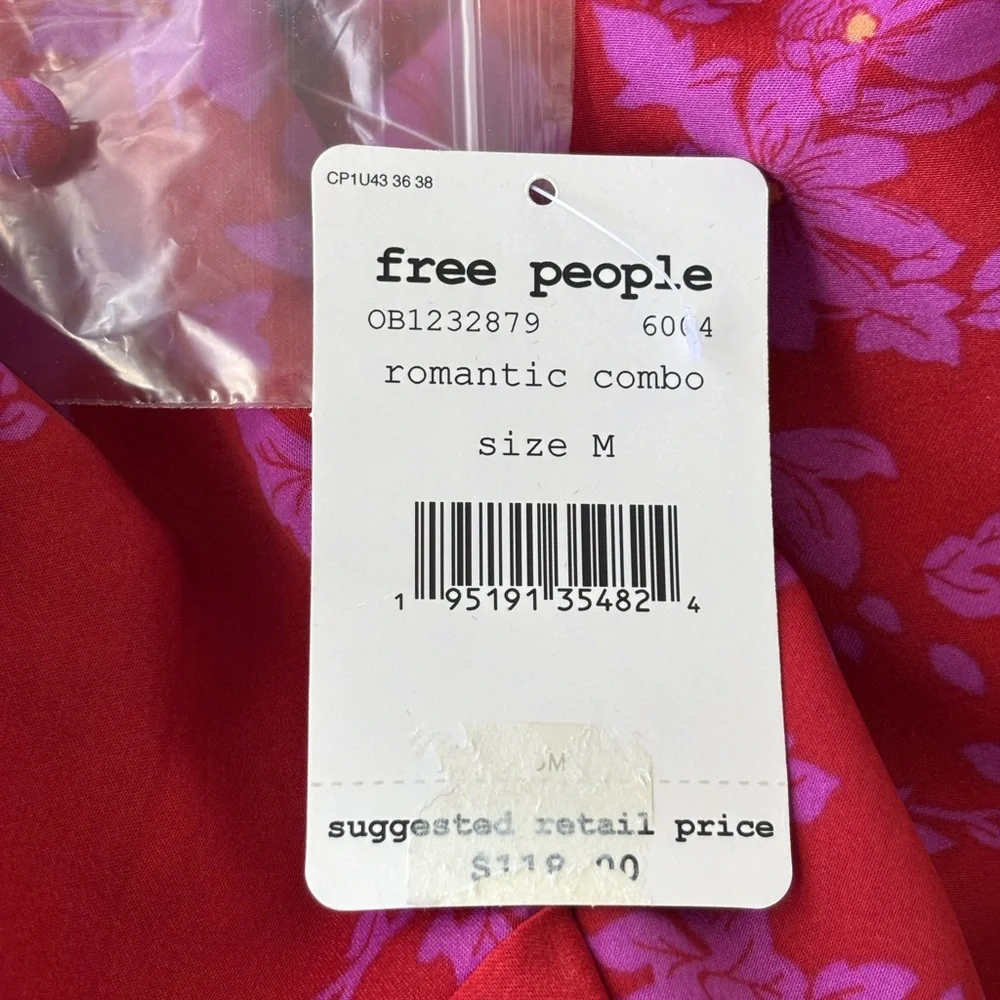 Free People Aries Romantic Combo Floral Mini Dress Size Medium NWT - Picture 5 of 15
